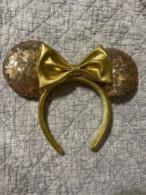 Disney Parks Gold Hidden Mickey Mouse Ears